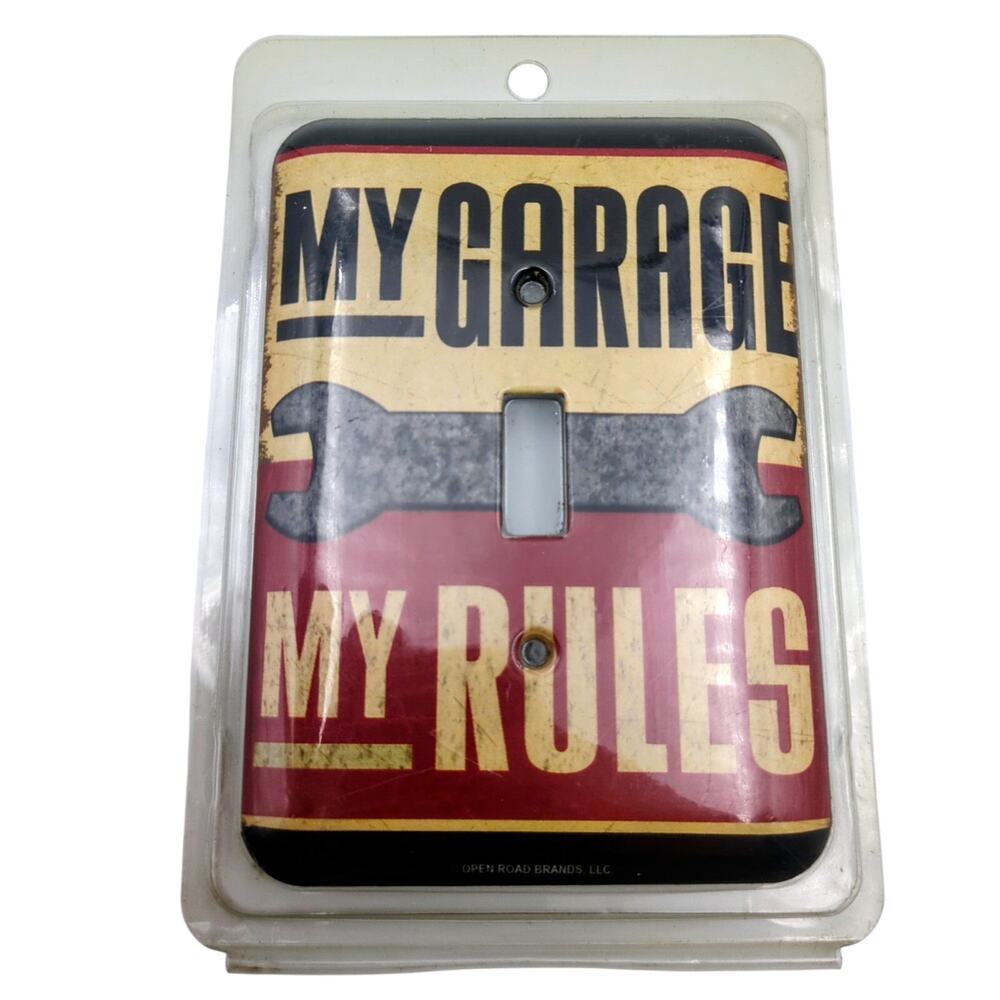 Open Road Brands My Garage My Rules Metal Light Switch Plate Cover Hobby Lobby